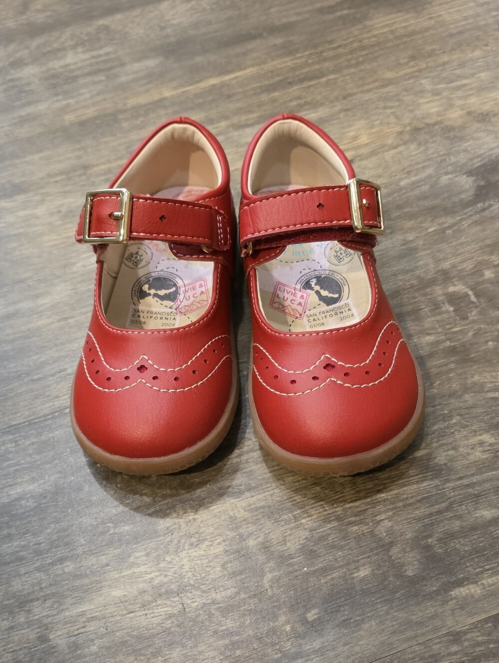 Livie & Luca Size 8 Toddler Red Mary Jane Shoes Fall School Christmas